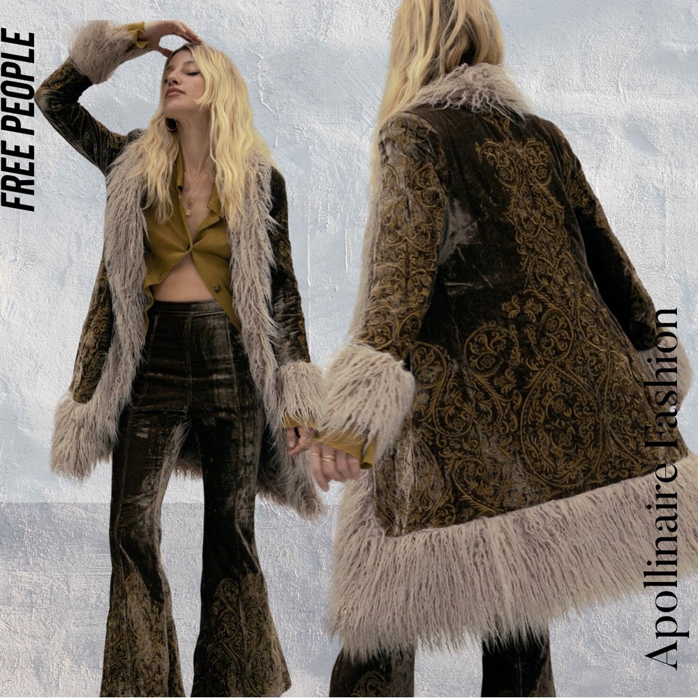 FREE PEOPLE BY UNDERSTATED LEATHER STILLWATER PENNY LANE COAT NWT LARGE RARE